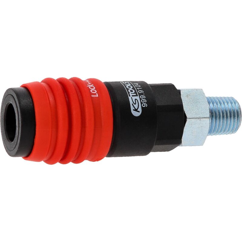 Racor de seguridad de aire comprimido, universal 3 en 1, con rosca exterior de 1/4