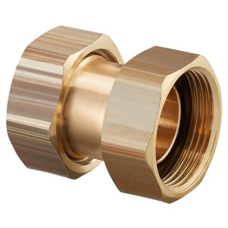 RACOR DOBLE DE BRONCE, JUNTA PLANA (38mm) FF 1 1/4 x1 1/4
