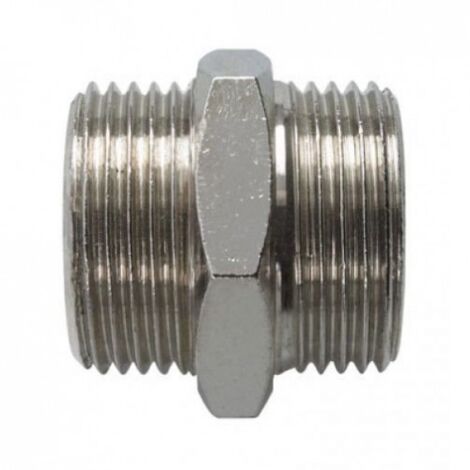 RACOR DOBLE MACHO ROSCA 1/8-1/8 BSPP - FAHERMA