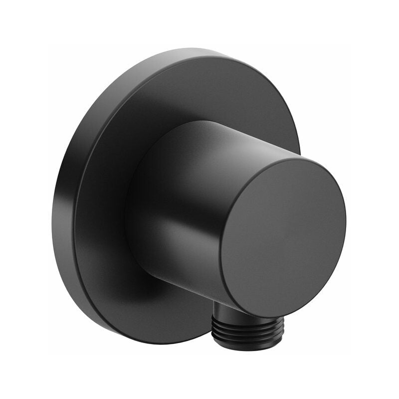 

Racor Keuco IXMO 59547, conexión de manguera DN15, roseta redonda, color: Negro cromo cepillado - 59547130001