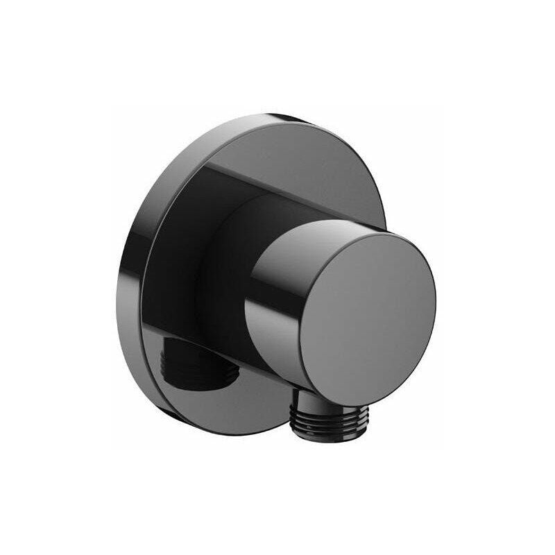 

Conexión de manguera IXMO DN 15 roseta redonda cromo negro pulido KEUCO