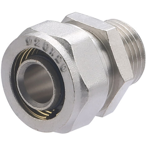 Racor Macho Multicapa a Compresión QUICK PLOMBERIE - Ø20 Macho 1/2
