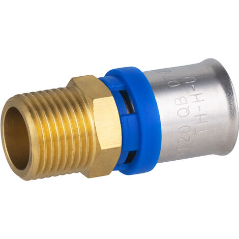 Racor Macho Multicapa a Prensar QUICK PLOMBERIE -  Ø20 - Macho 1/2