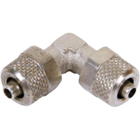 Racor Metálico codo 90º intermedio T4/2,7                 Tubo (1) T4/2.7 - Tubo (2) ---