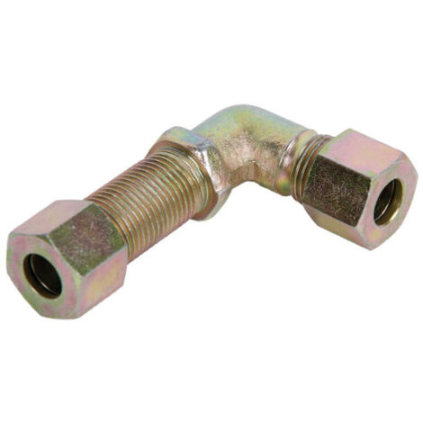 Racor Metálico Curvo con anillos de cierre                 Tubo 6mm - Rosca 12 x 1.5