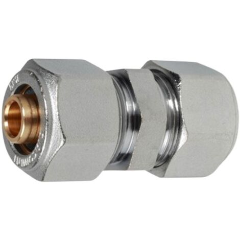 Racor recto Giacomini para multicapa 26x3 mm latón cromado R560MX062