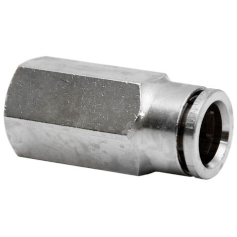 Racor recto Rosca Hembra para tubos de 4mm a 8mm                 Tubo 6mm - Rosca 1/8"
