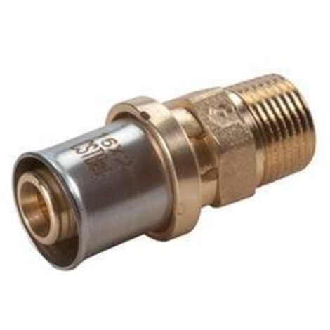 Racor recto roscado Giacomini Macho 3/4 16x2 mm latón RM107Y043