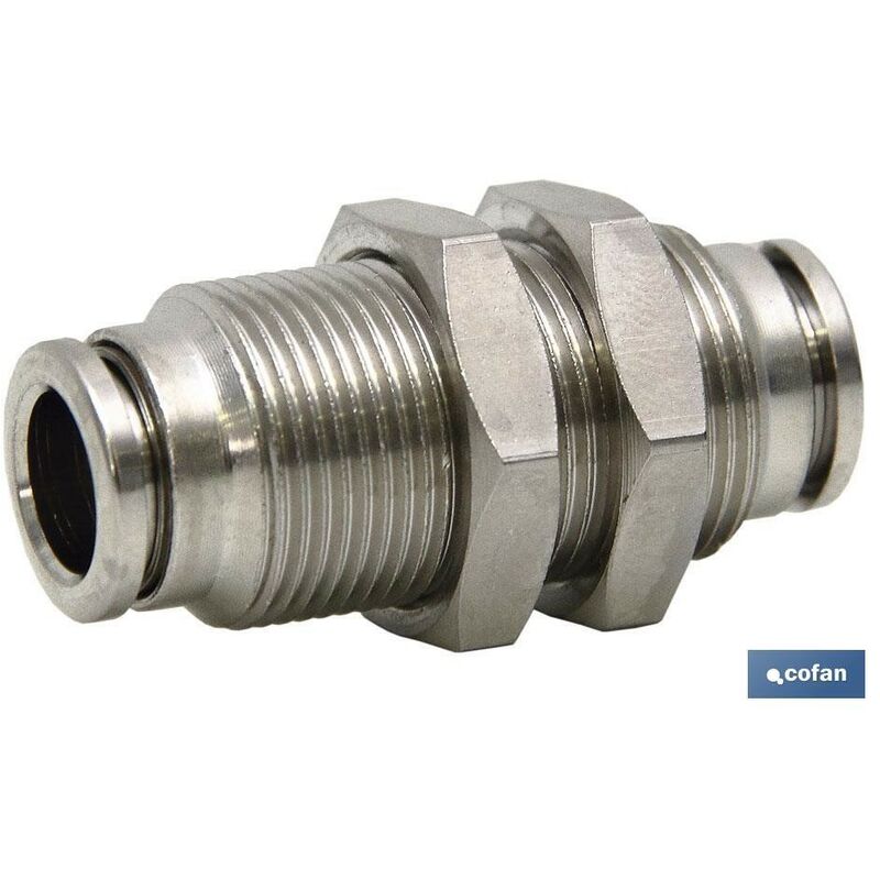 

UNIÓN RECTA PASAMUROS TUBO-TUBO LATÓN NIQ. M-4 .. - Cofan