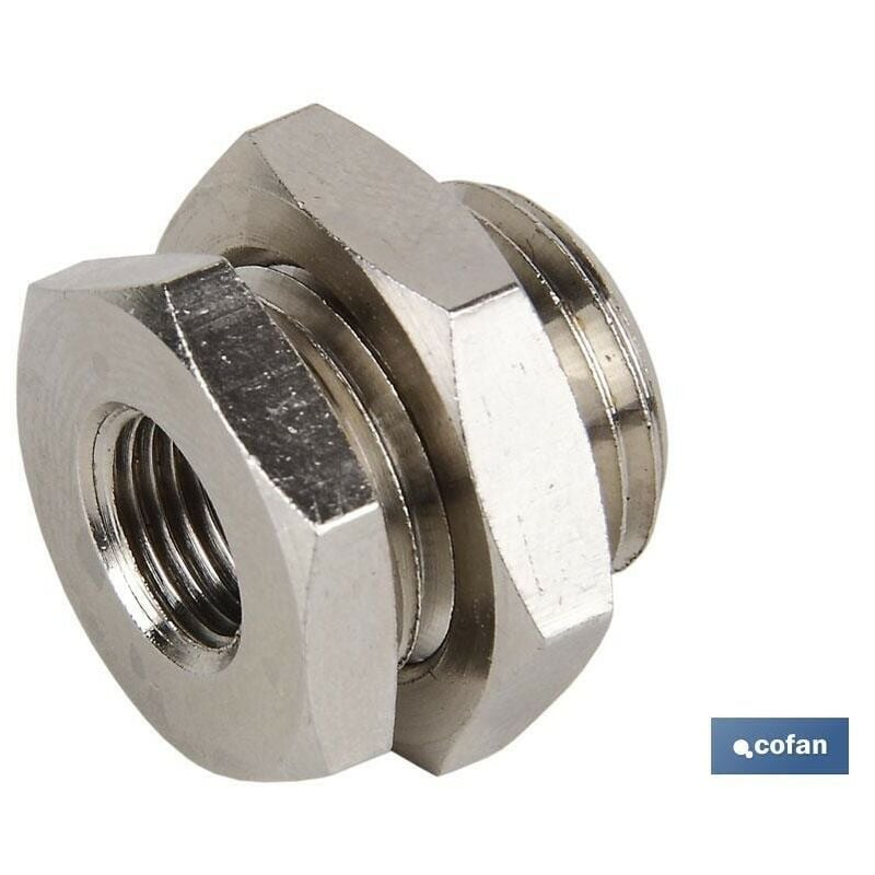 

Pasatabiques Latón Niquelado R-1/8 M-16X1,5 - Cofan..