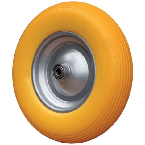 Rad vollgeschäumt 400/100 Kugellager u. Achse 17mm