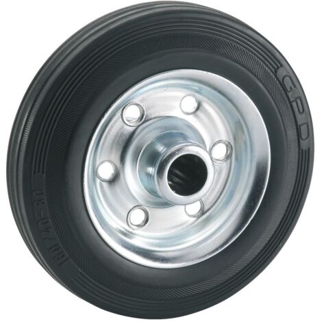 HMF 6750 heavy duty wielen, verlaagbaar, voor werkbank, 4 stuks, 76 mm, tot 400 kg, zwart
