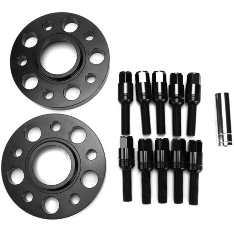 Radadapter-Set, M14x1,5 rostfreier 20-mm-Radabstandshalter, 2-teiliger Ersatz für Mercedes-Benz W203-C 2002-2007 (Schwarz)