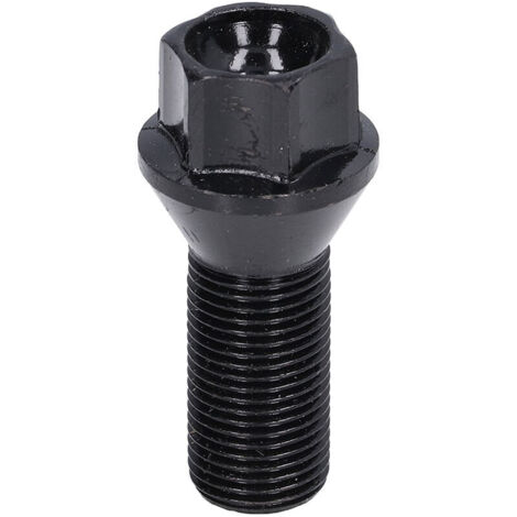 Radbolzen M14x1,25, Mutter, kaltgeschmiedeter Stahlbolzen, schwarz, Ersatzteil für 1er, 2er, 3er, 5er, 7er, X1, X3, X5, X6