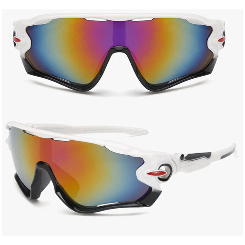 Image of Radbrille – Sportsonnenbrille für Radfahrer mit verspiegelten Gläsern