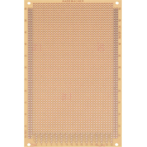 Rademacher WR-Typ 921 Experimentierplatine  Hartpapier (L x B) 160 mm x 100 mm 35 µm Rastermaß 2.54