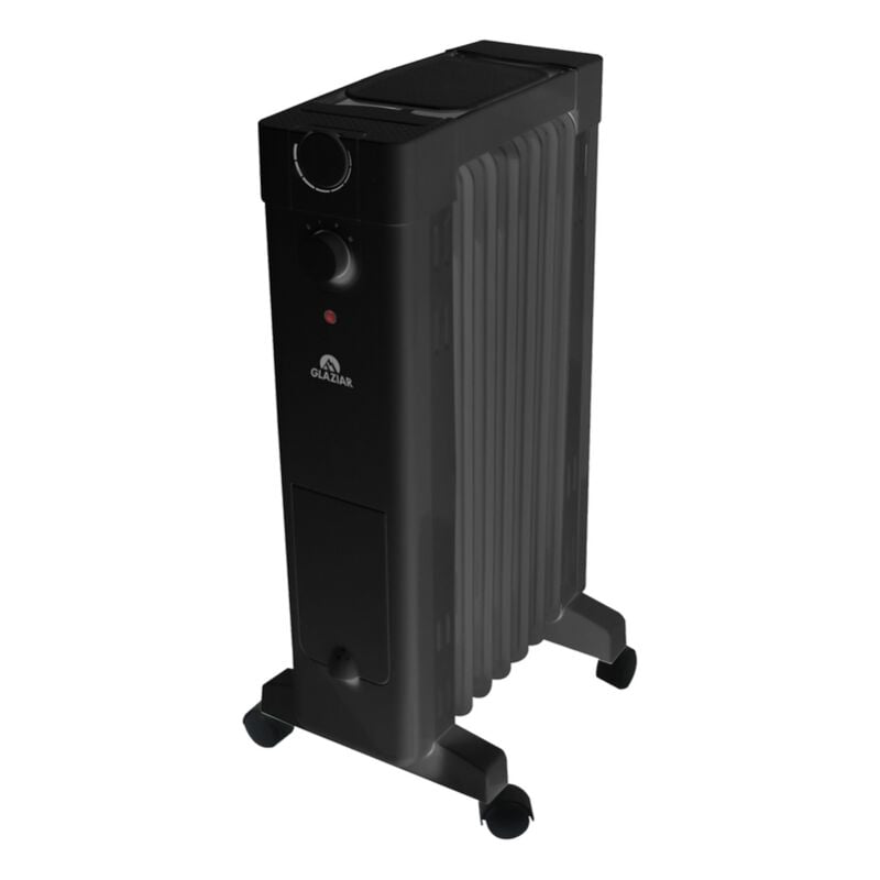 

Radiador de aceite 1500W negro con humidificador oculto y bandeja para calentar alimentos