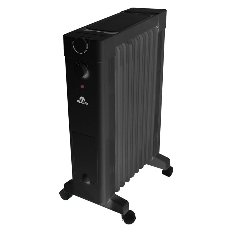 

Radiador de aceite 2000W negro con humidificador oculto y bandeja para calentar alimentos