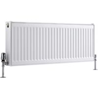 Radiador Convector Horizontal Doble - Blanco - 400mm x 1000mm x 103mm - 1155 Vatios - Eco