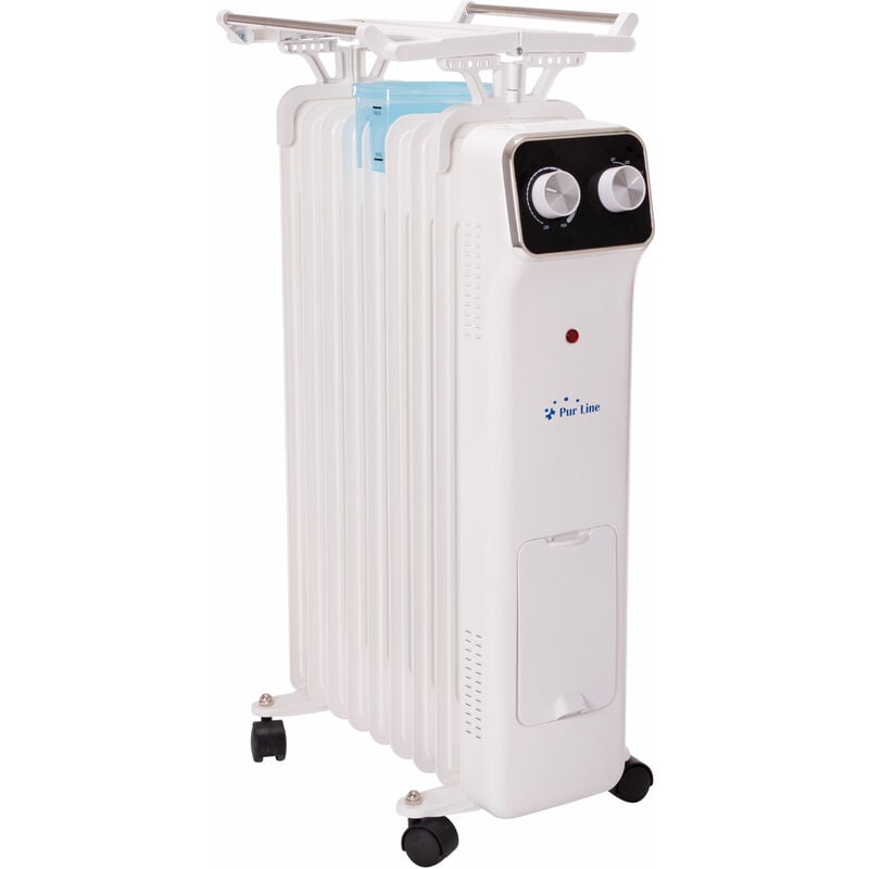 

Radiador de aceite blanco, 2000W, bajo consumo, con tendedero y recipiente para humidificación