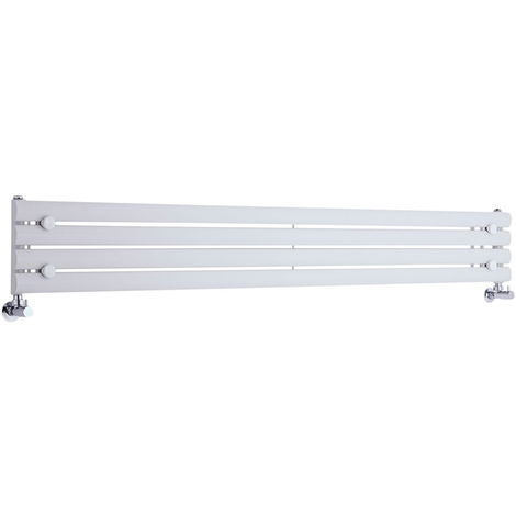 HUDSON REED Radiador de Diseño Horizontal - Blanco - 236mm x 1780mm x 55mm - 646 Vatios - Revive