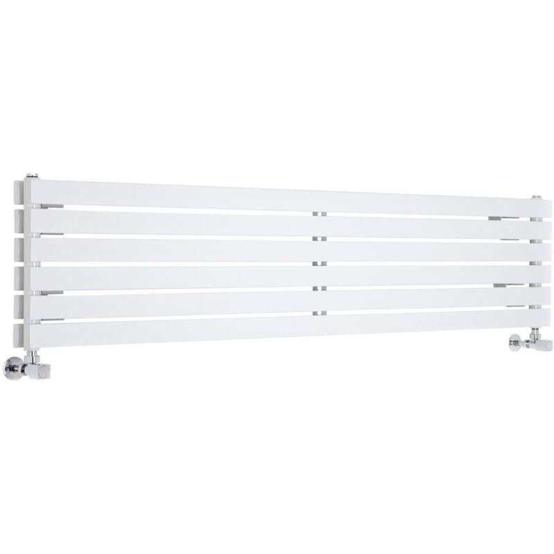 

Sloane Radiador de Diseño Moderno Horizontal - Radiador con Acabado Blanco - Diseño de Columna Plana - 1308W - 354 x 1600mm - Hudson Reed