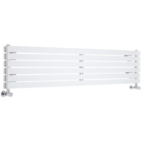 Radiador de Diseño Horizontal Doble - Blanco - 354mm x 1600mm x 74mm - 1308 Vatios - Sloane