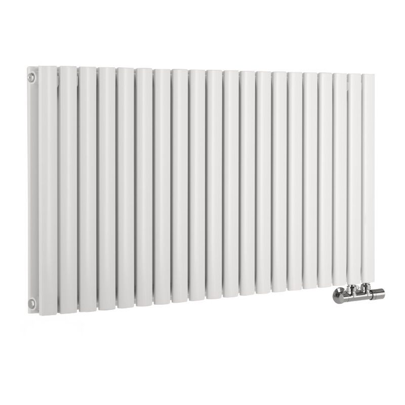 

Radiador de Diseño Horizontal Doble Con Conexión Central - Blanco - 635mm x 1180mm x 78mm - 2086 Vatios - Revive Caldae