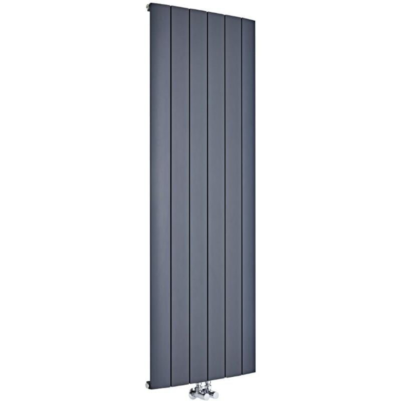 

Hudson Reed - Radiador Aurora de Diseño Vertical - Radiador de Aluminio con Acabado Antracita - 1840W - 1600 x 565mm - Calefacción Moderna