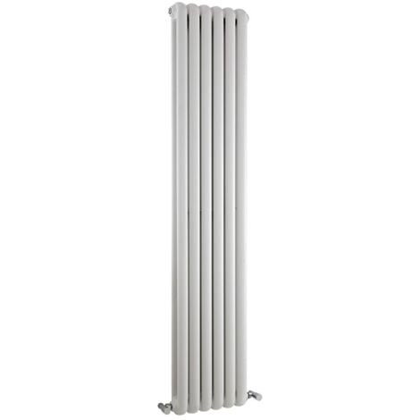 Radiador de Diseño Vertical Doble Tradicional - Blanco - 1800mm x 383mm x 80mm - 1489 Vatios - Saffre