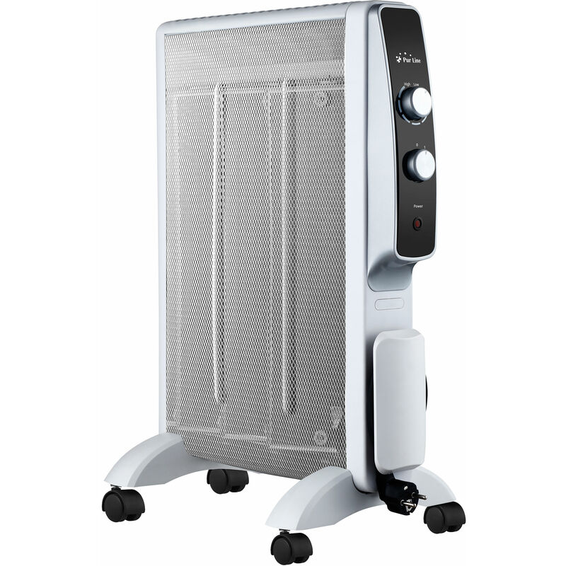 

Radiador Eléctrico de Mica blanco, 1500W, bajo consumo, con termostato