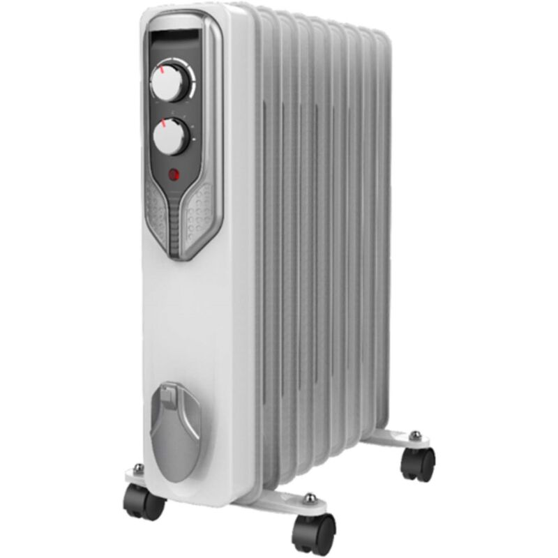 

Radiador Eléctrico de Aceite Confort 11 Elementos 2500 W con Termostato y Ruedas 48x24x55 cm - kekai