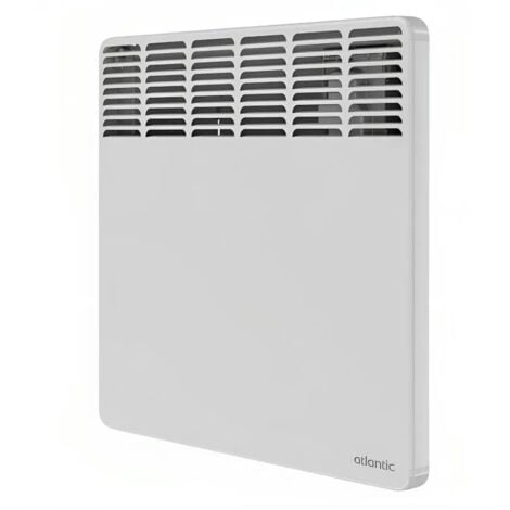ATLANTIC Radiador eléctrico horizontal F617 de 1500 W, caja digital programable, blanco