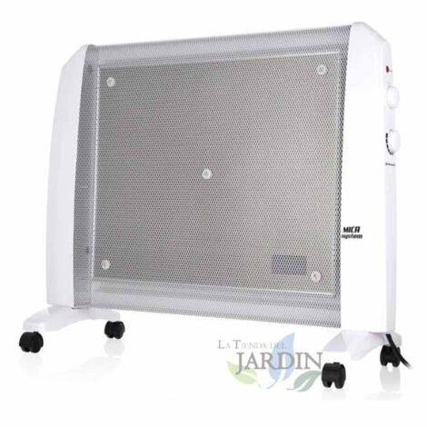 Radiador eléctrico Orbegozo 1500W, bajo consumo, Estufa de Mica, Calefactor con Termostato regulable, seguridad antivuelco