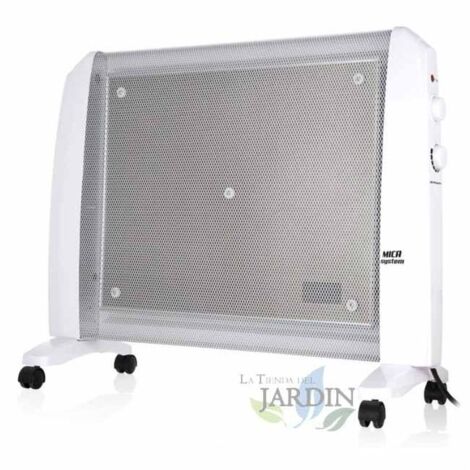 Radiador eléctrico Orbegozo 2000W, Estufa de Mica, Calefactor con Termostato regulable, seguridad antivuelco