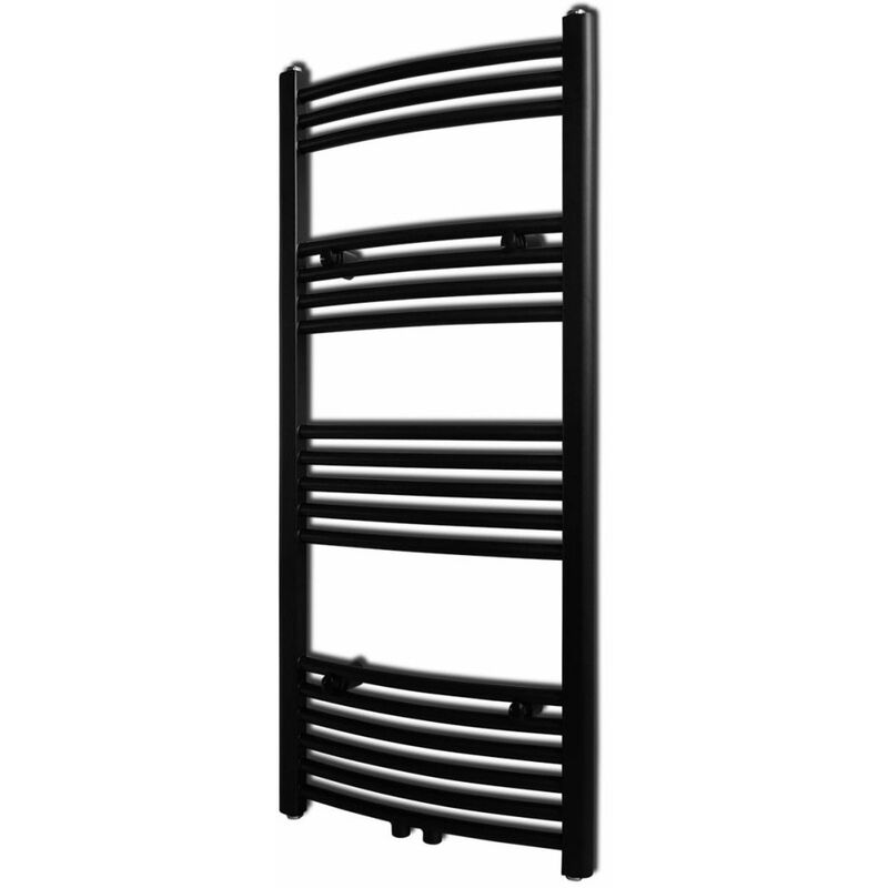 

Radiador toallero de bano curvo negro 500 x 1160 mm