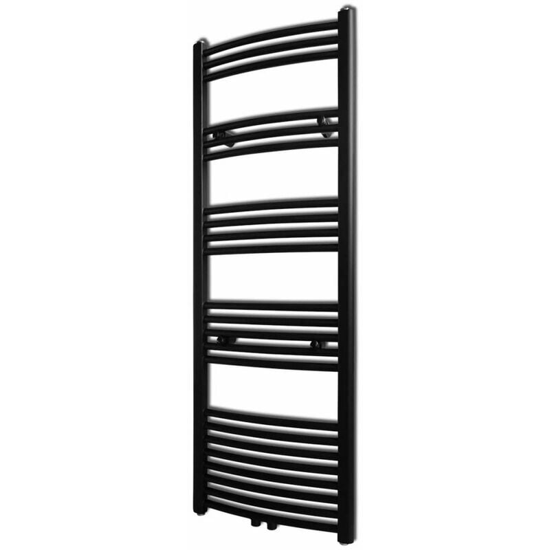 

Radiador toallero de bano curvo negro 500 x 1424 mm