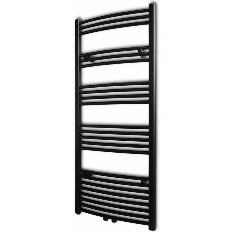 

Radiador toallero de bano curvo negro 600 x 1424 mm