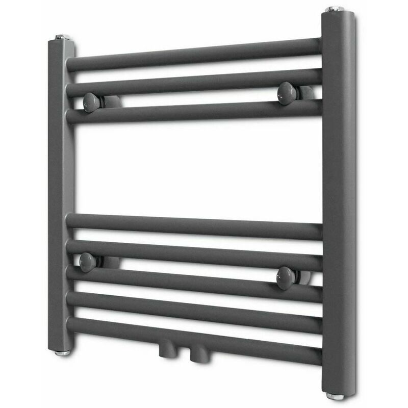 

Radiador toallero de bano recto gris 480x480 mm