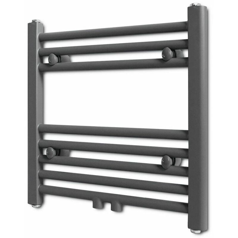 

Radiador toallero de baño recto gris 480x480 mm