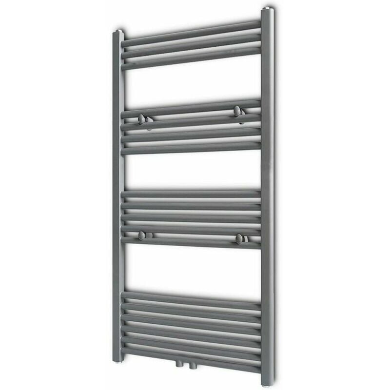 

Happyshopping - Radiador toallero de bano recto gris 600x1160 mm