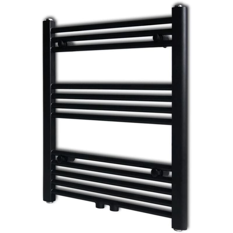 

Radiador toallero de baño recto negro 600x764 mm