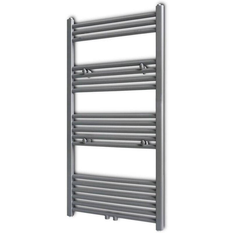 

Radiador toallero de baño recto gris 600 x 1160 mm - Gris