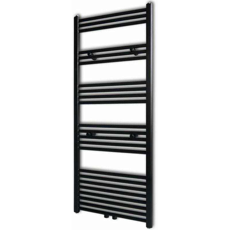 

Radiador toallero de bano recto negro 600 x 1424 mm