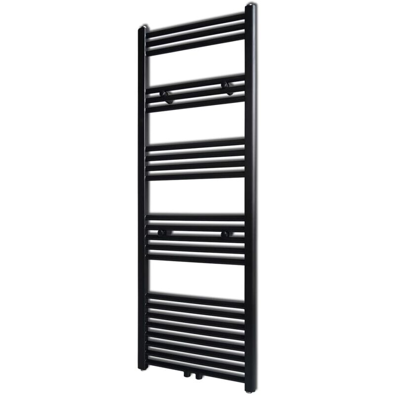 

vidaXL Radiador Toallero de Baño Recto Negro 500x1424 mm - Negro