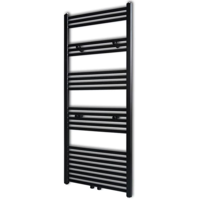 

Radiador Toallero de Baño Recto Negro 600x1424 mm - Negro - Vidaxl