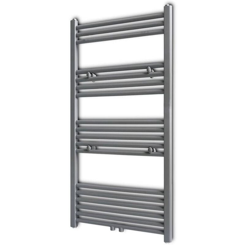

Radiador Toallero de Baño Recto Gris 600x1160 mm - Gris - Vidaxl