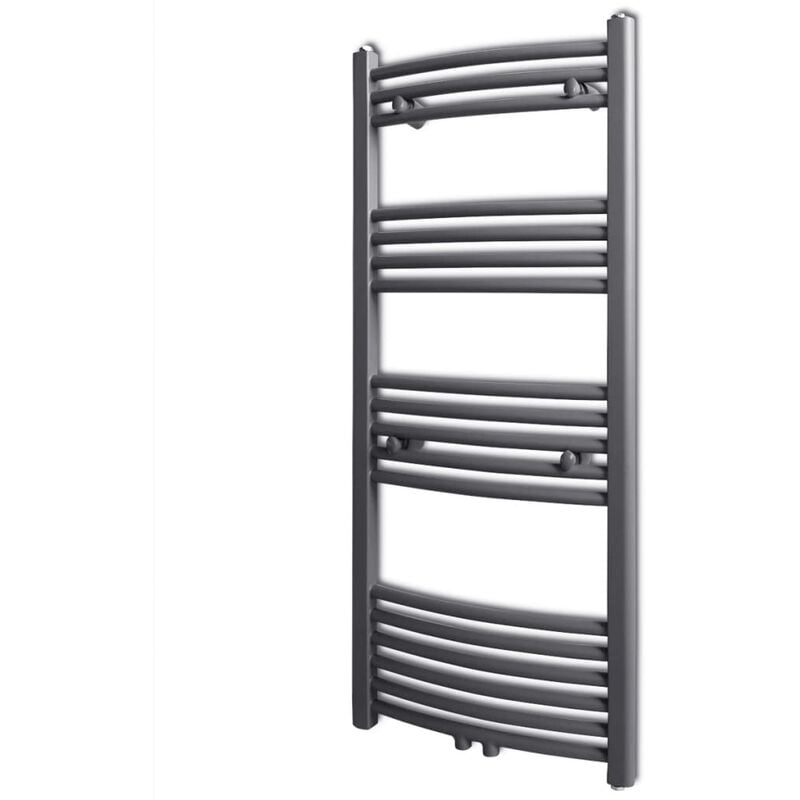 

Radiador Toallero de Baño Curvo Gris 500x1160 mm - Gris - Vidaxl