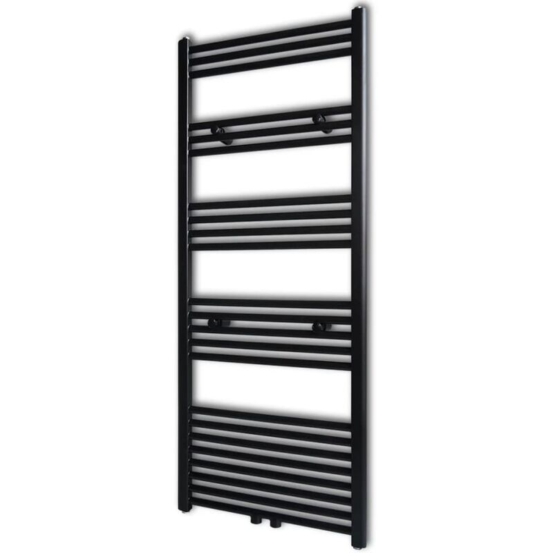 

Radiador Toallero de Baño Recto Negro 600x1424 mm - Negro - Vidaxl