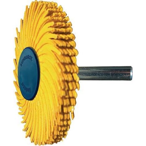 Radialbürstenscheibe Sunburst D.51mm K.80 Gelb 10000min-¹
